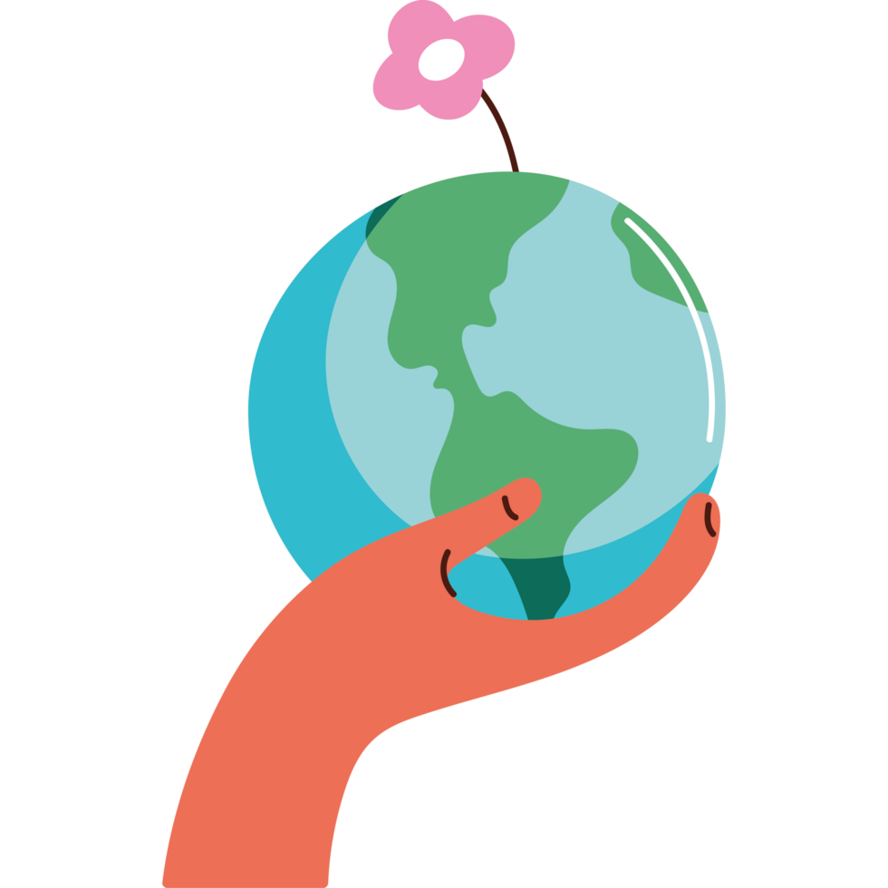 hand lifting world planet icon png
