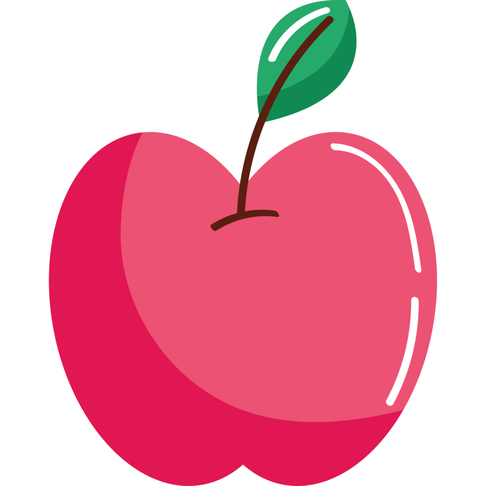 färsk äpple frukt röd ikon png