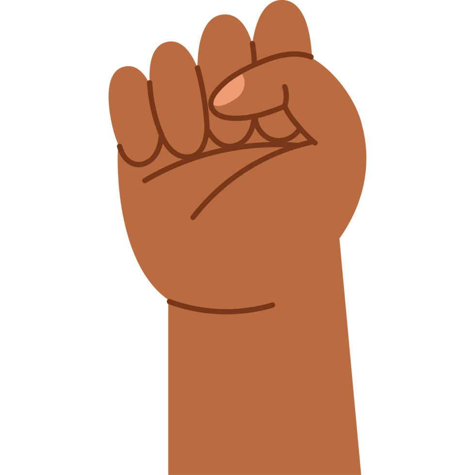 afro hand fist gesture icon png