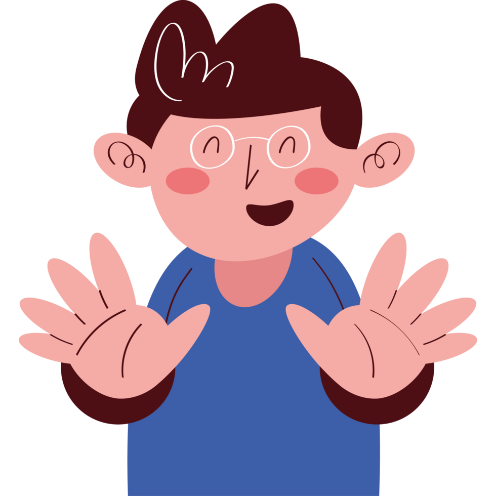autism little boy kid happy character png