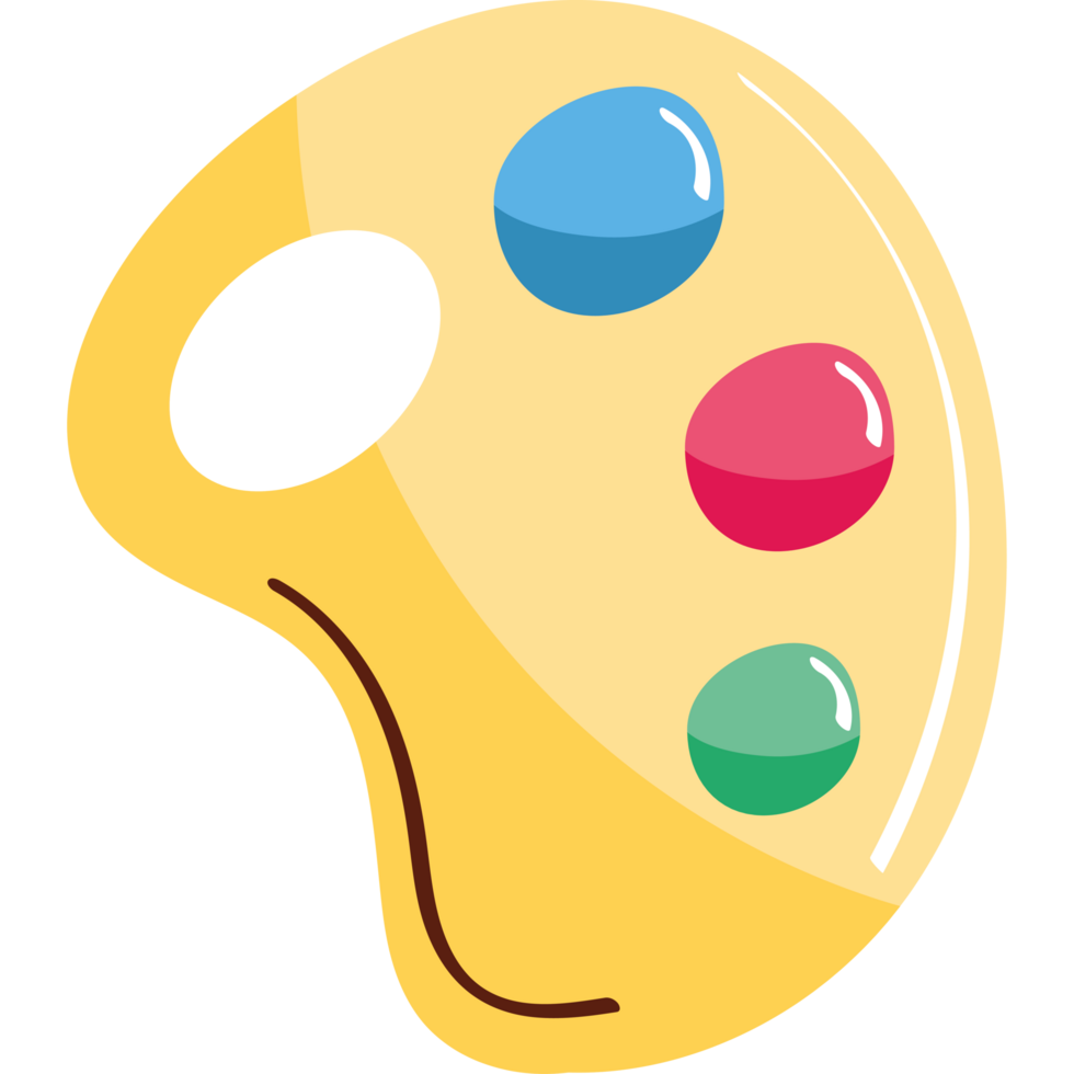 pallette paint school supply icon png