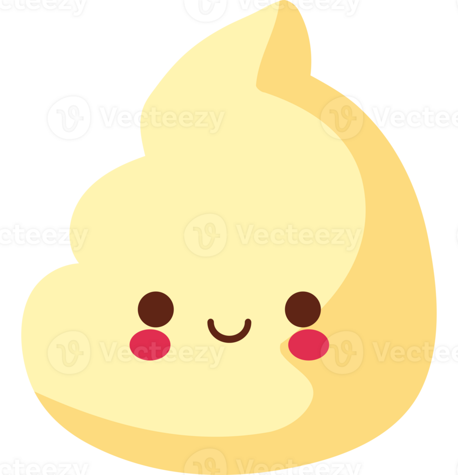 smiling cartoon whipped cream  png