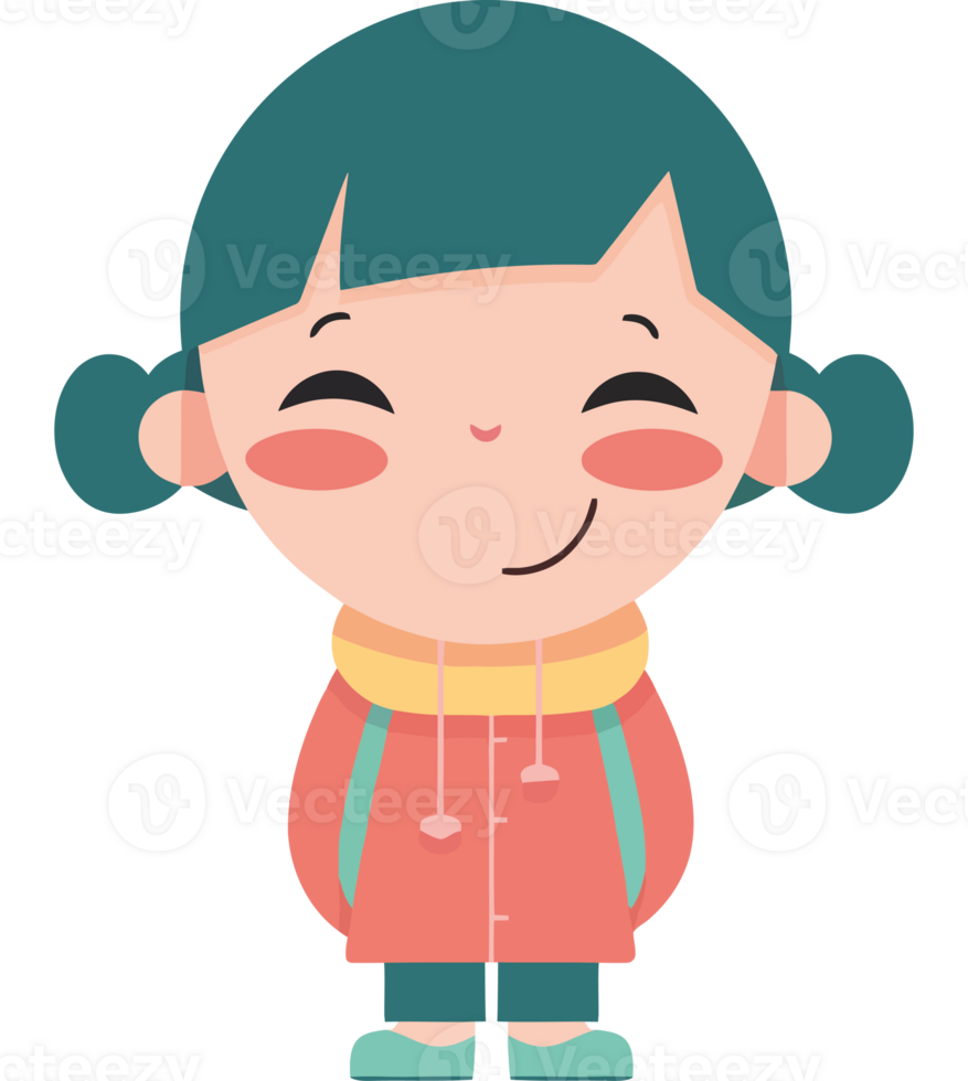 Smiling toddler with cute clothes  png