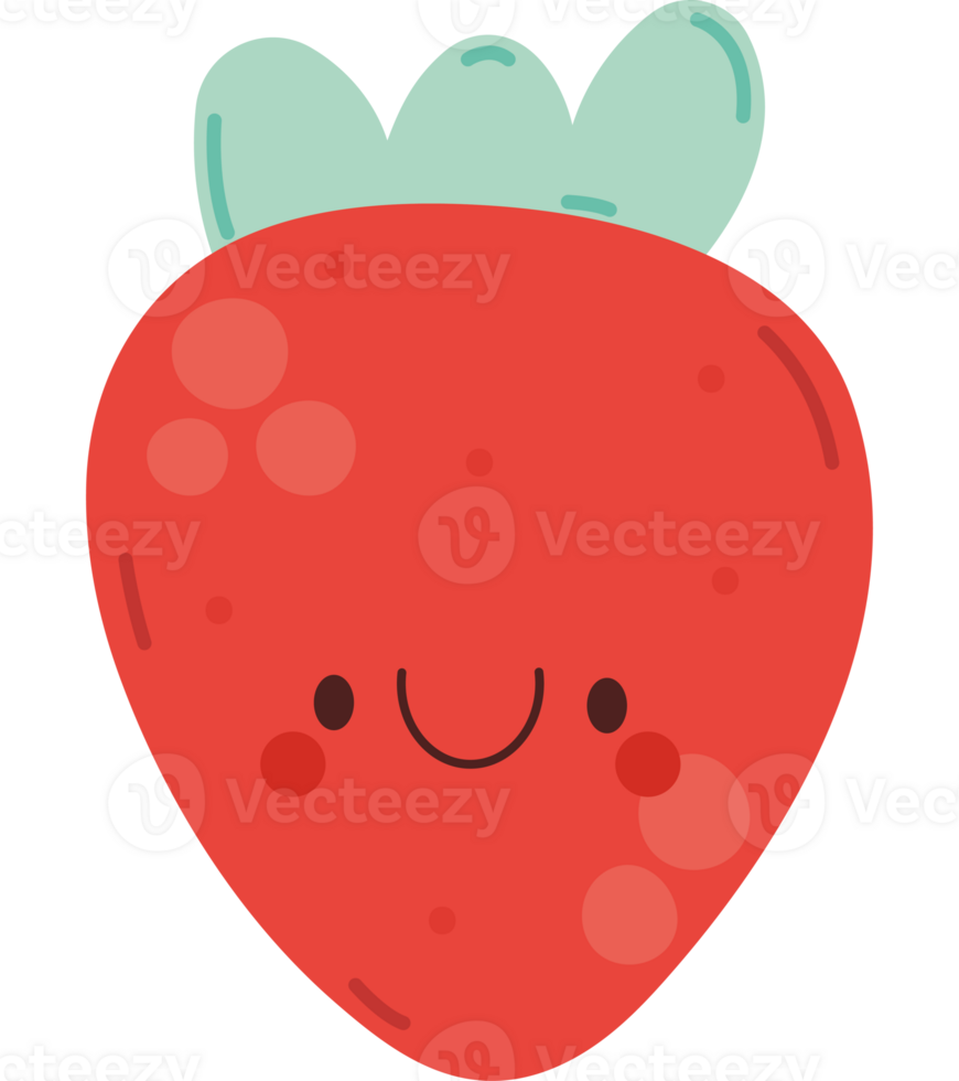 kawaii strawberry design over white 26419003 PNG