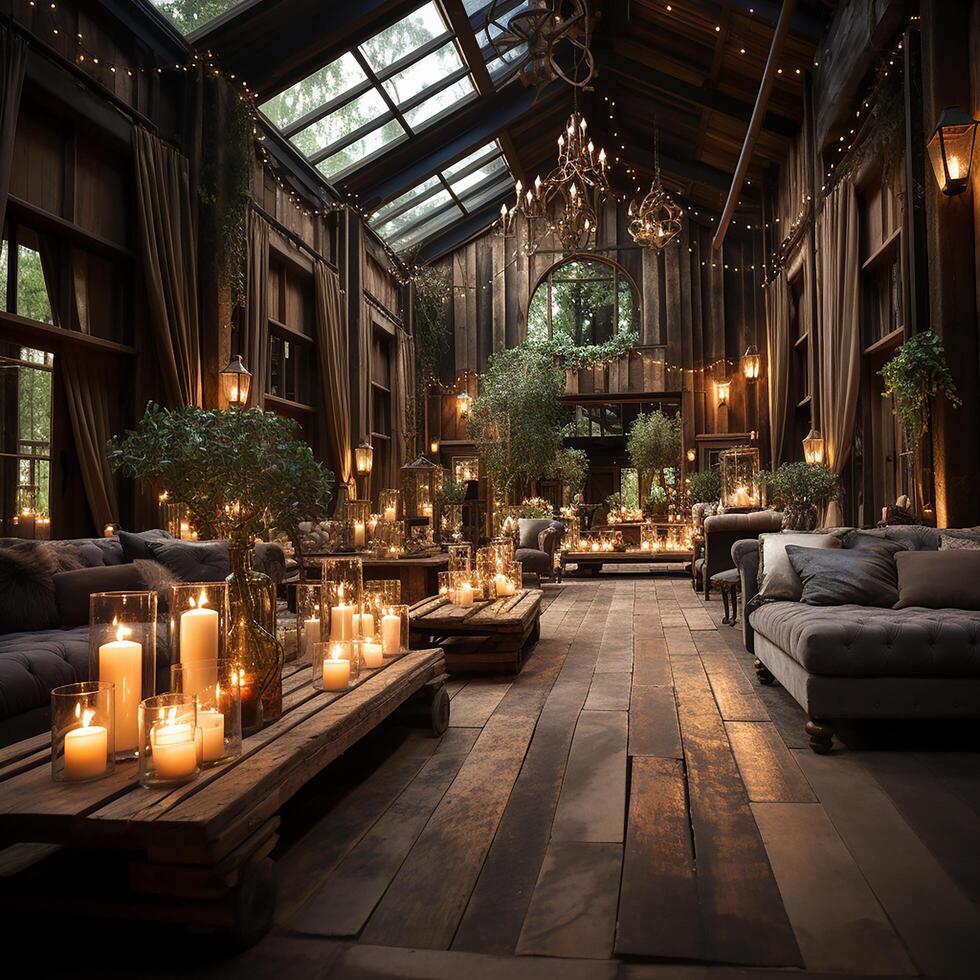 luxurious barn house, in 1940s vintage vibes with smooth lighting, classic photo
