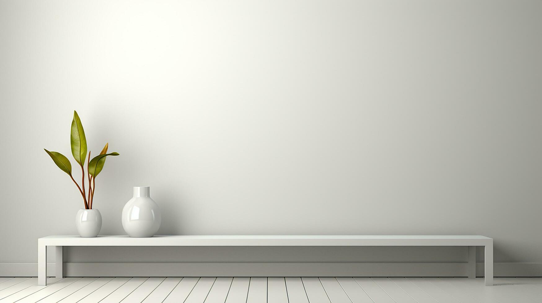 minimalist white interior background, real photography smooth lighting AI generative photo