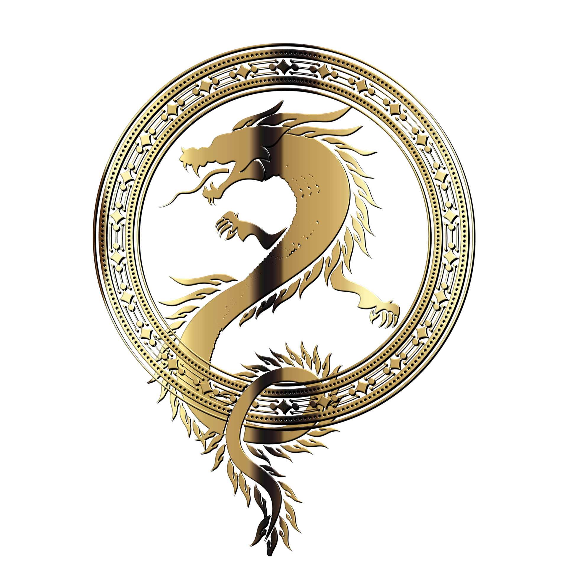 golden logo dragon 26419528 PNG