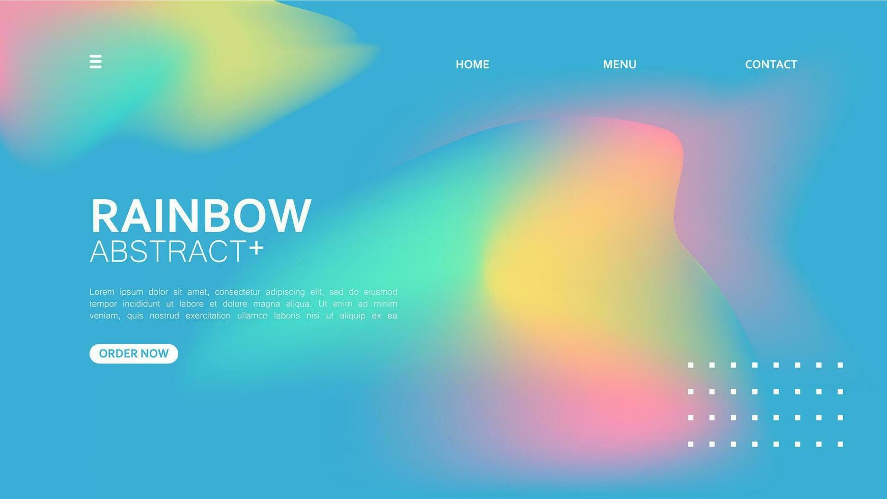 Abstract background gradient blue landing page design. Vector illustration. Tropical and technology style.