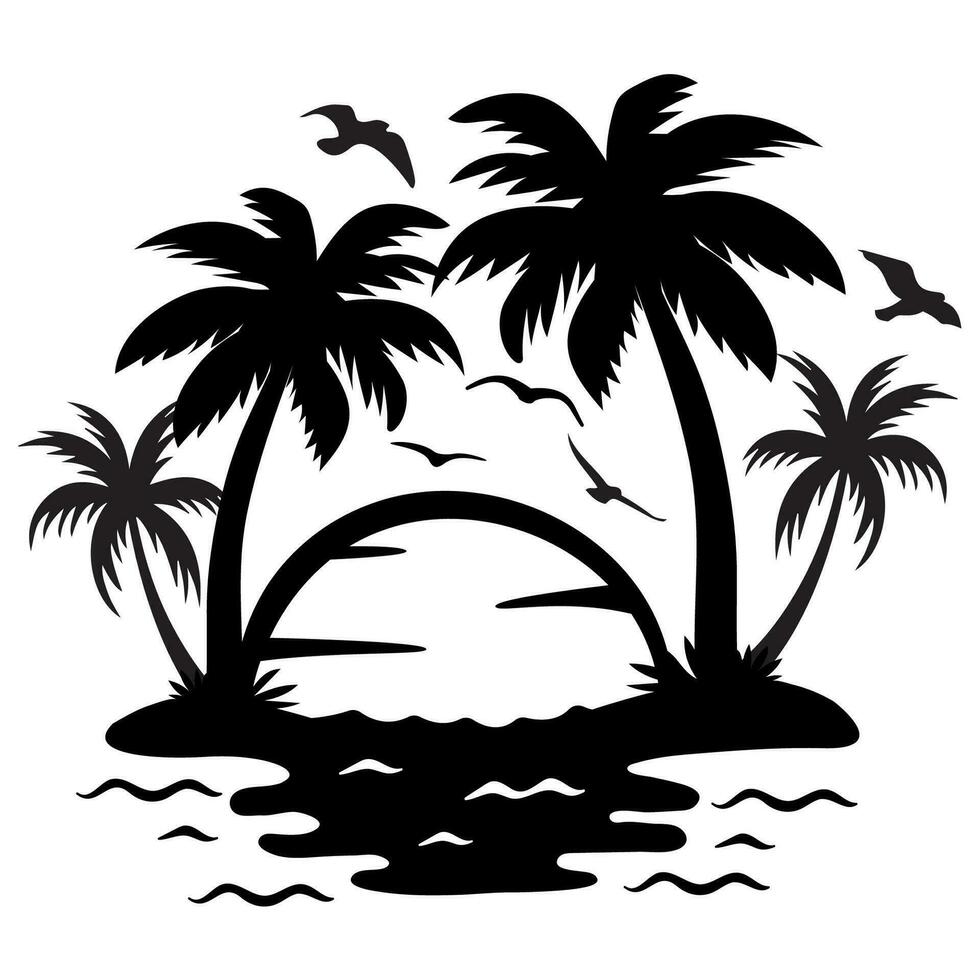 Summer vector silhouette