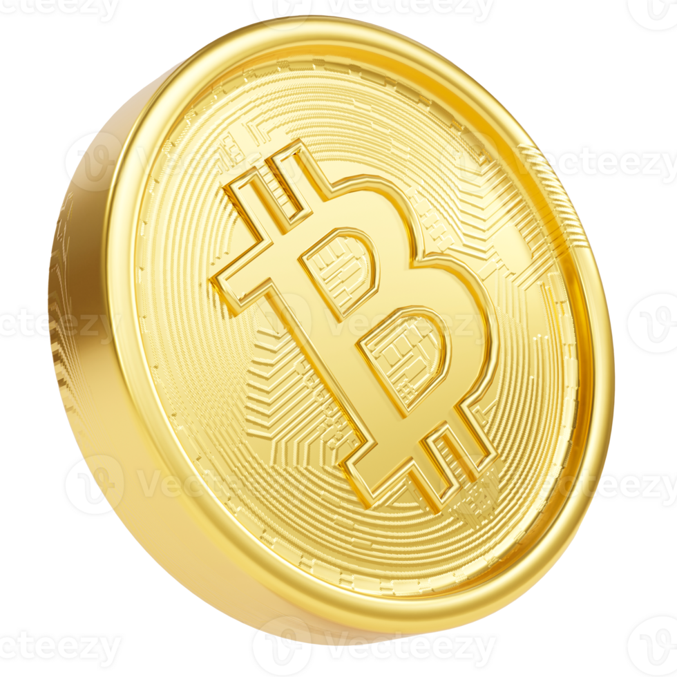 3d rendering of  bitcoin virtual reality png