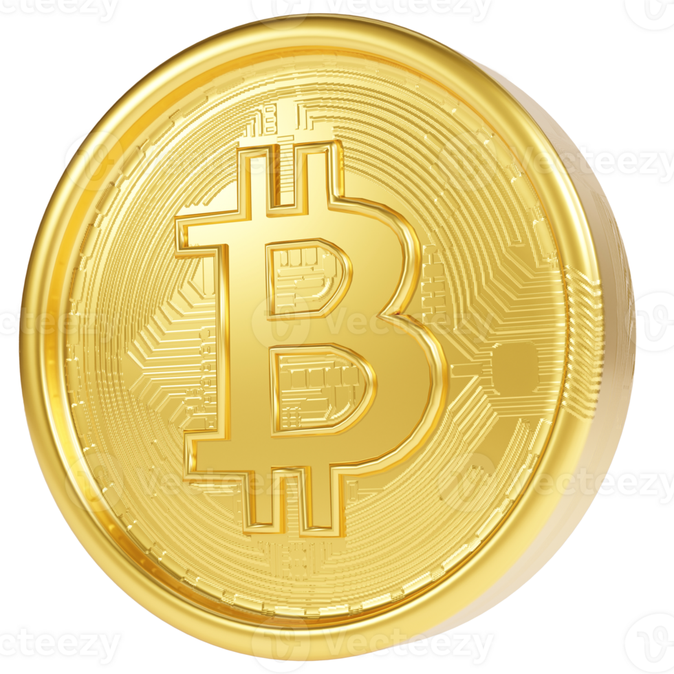 3d rendering of  bitcoin virtual reality png