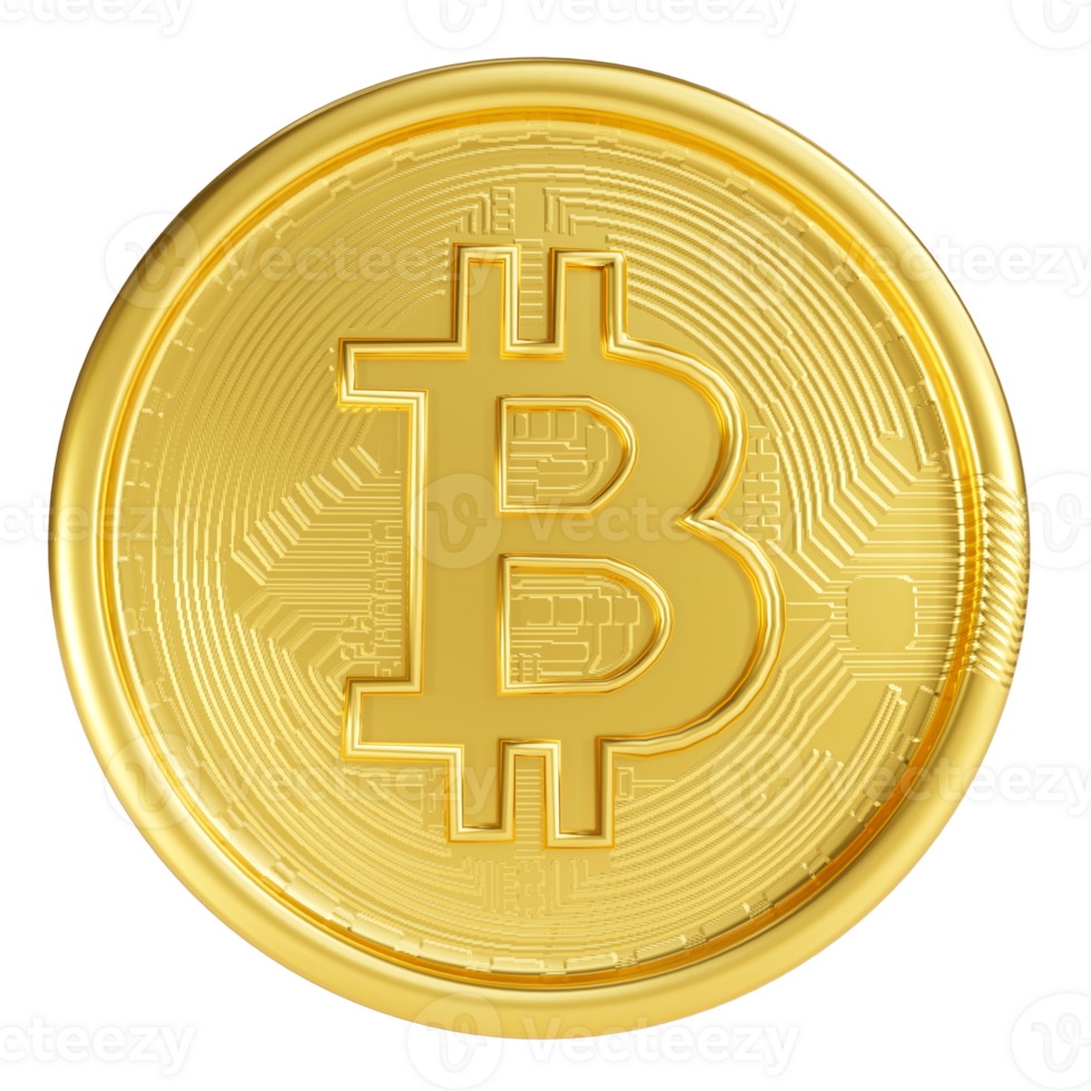 3d rendering of  bitcoin virtual reality png