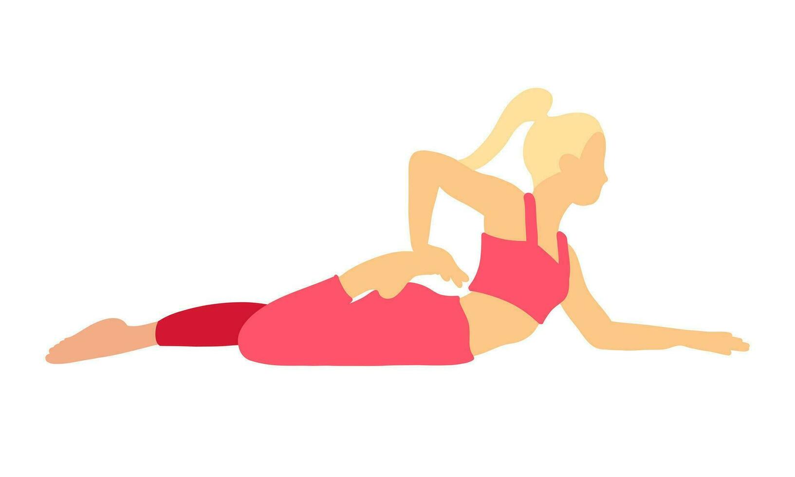 Girl yoga pose vector