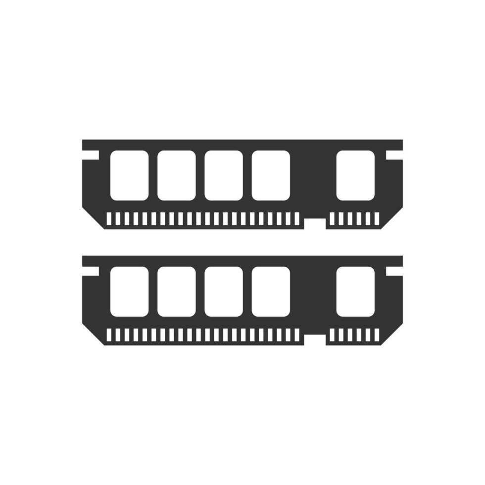 vector ilustración de RAM icono en oscuro color y blanco antecedentes