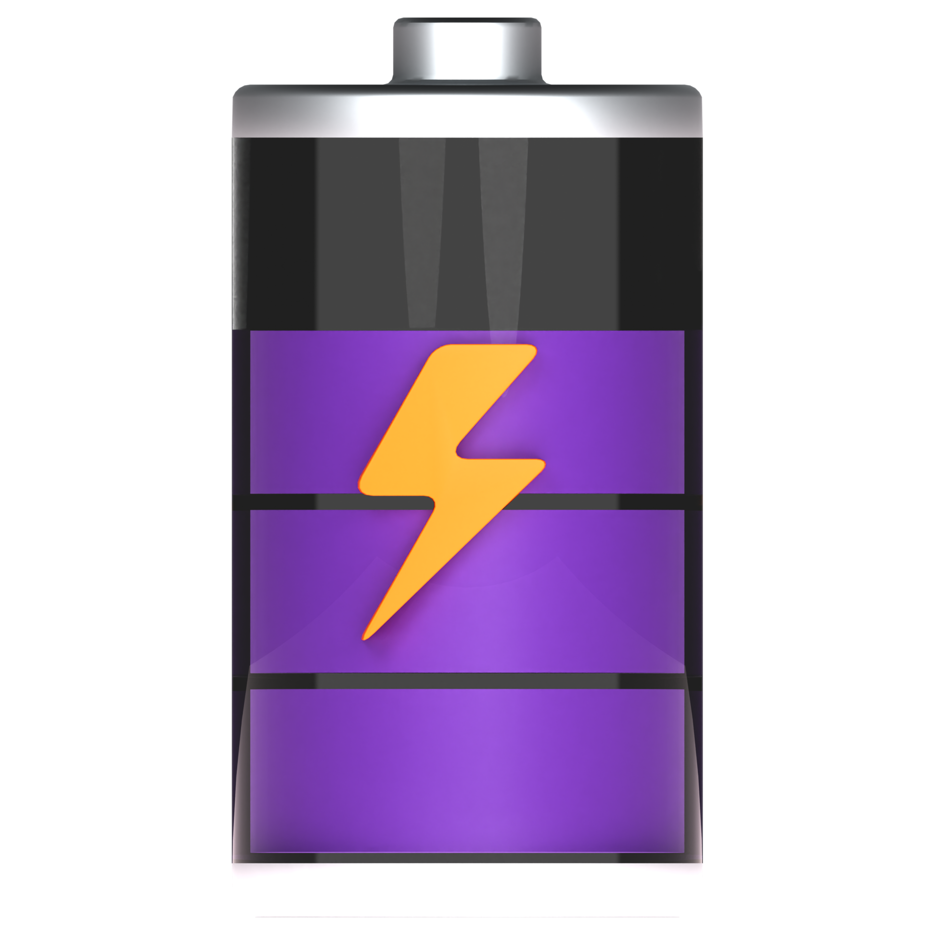 3d rendering of battery icon with three quarter indicator 26420803 PNG