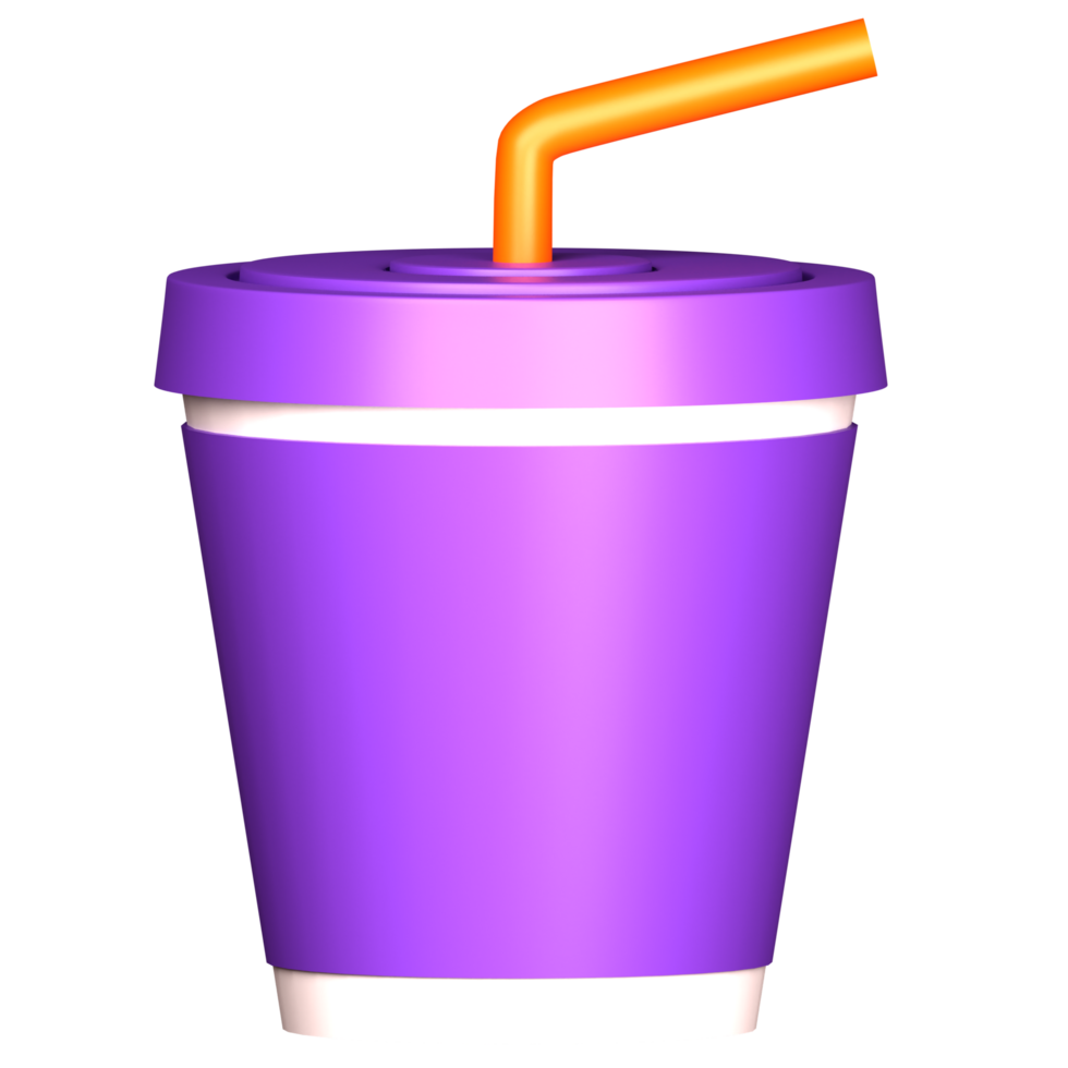 3d rendering of cup drink icon png