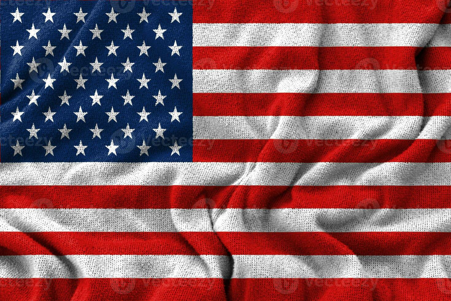 American flag - waving fabric texture background photo