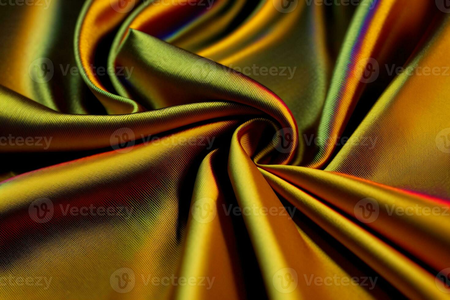 A Close Up View Of A Shiny Fabric. AI Generated photo