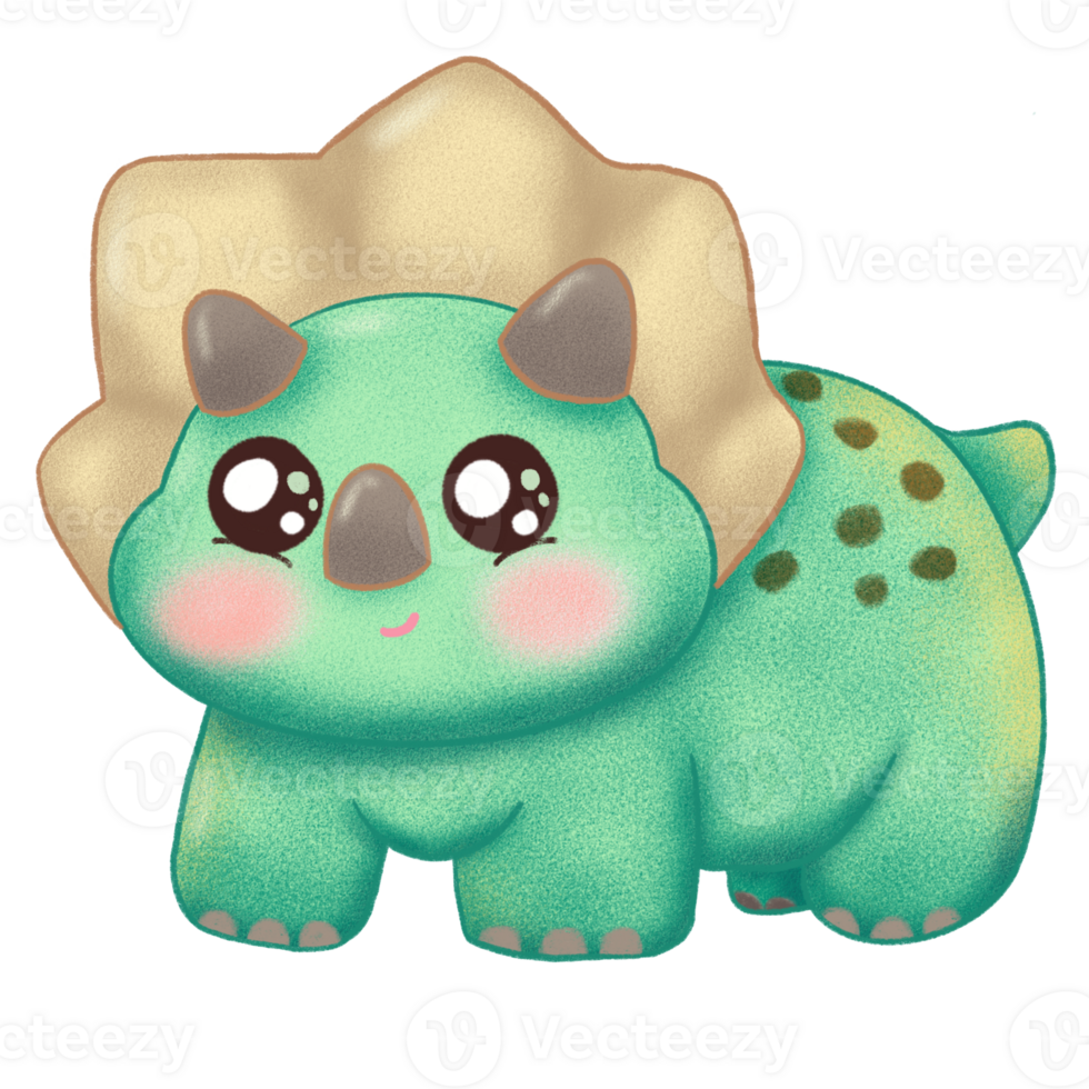 Cute Triceratops Dinosaur png