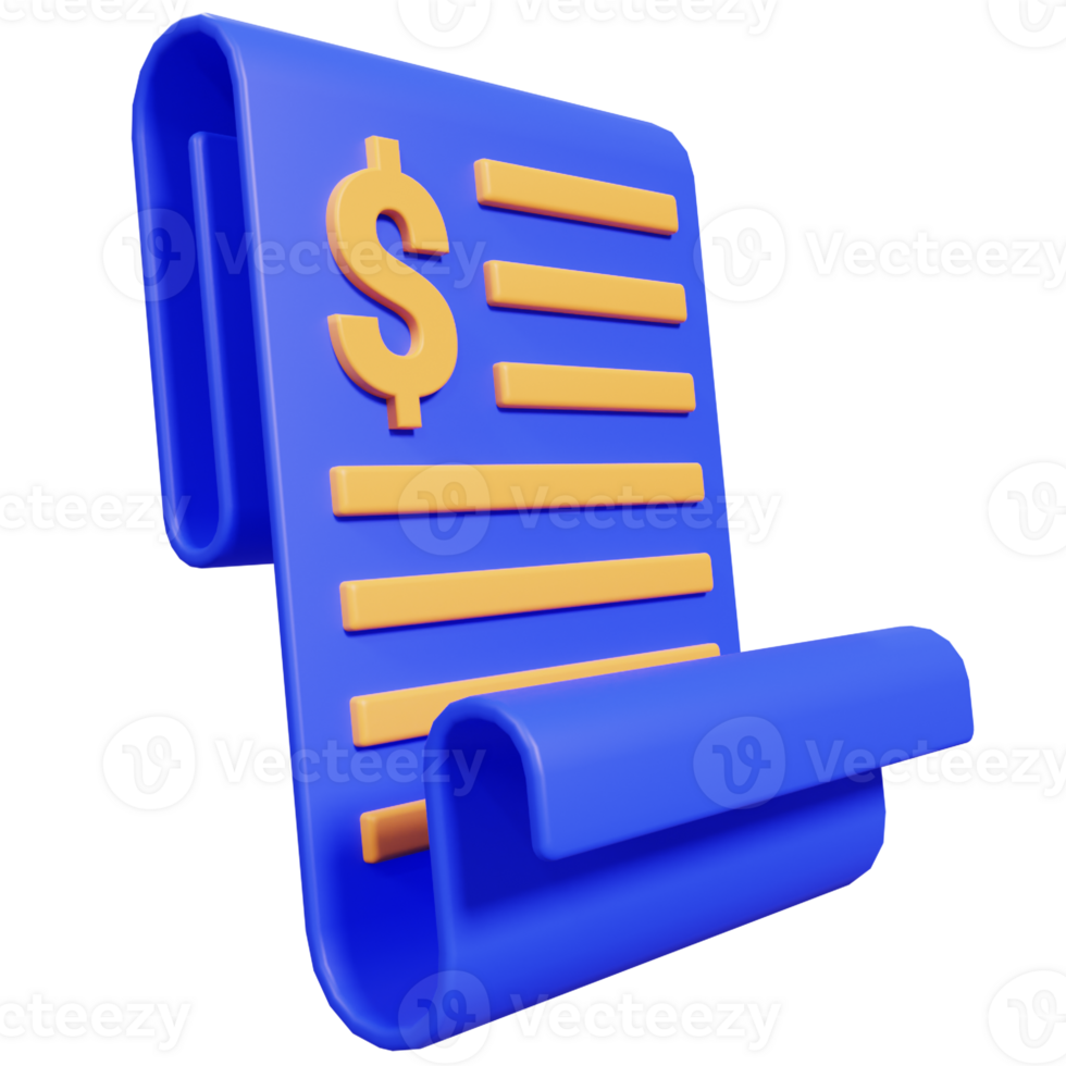 3d Invoice Icon Illustration png