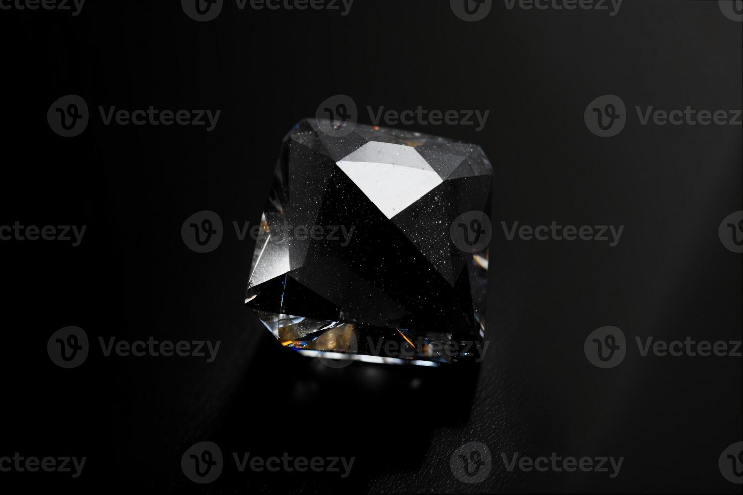 A Black Diamond On A Black Background. AI Generated photo