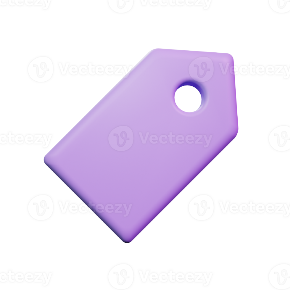 3d Render Tag Icon Illustration png