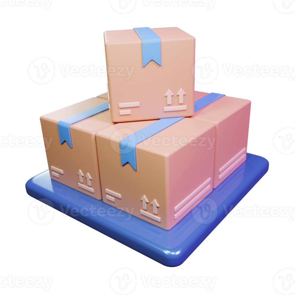 3d Logistics Package Icon Illustration png