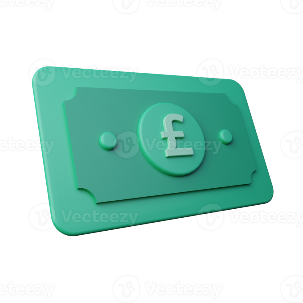 3d Render Pound Icon Illustration png