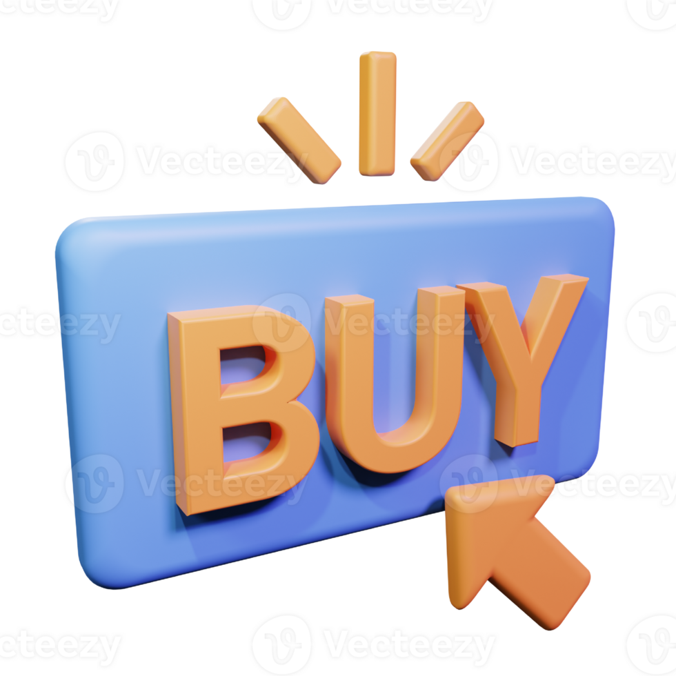 3d Buy Icon Illustration png