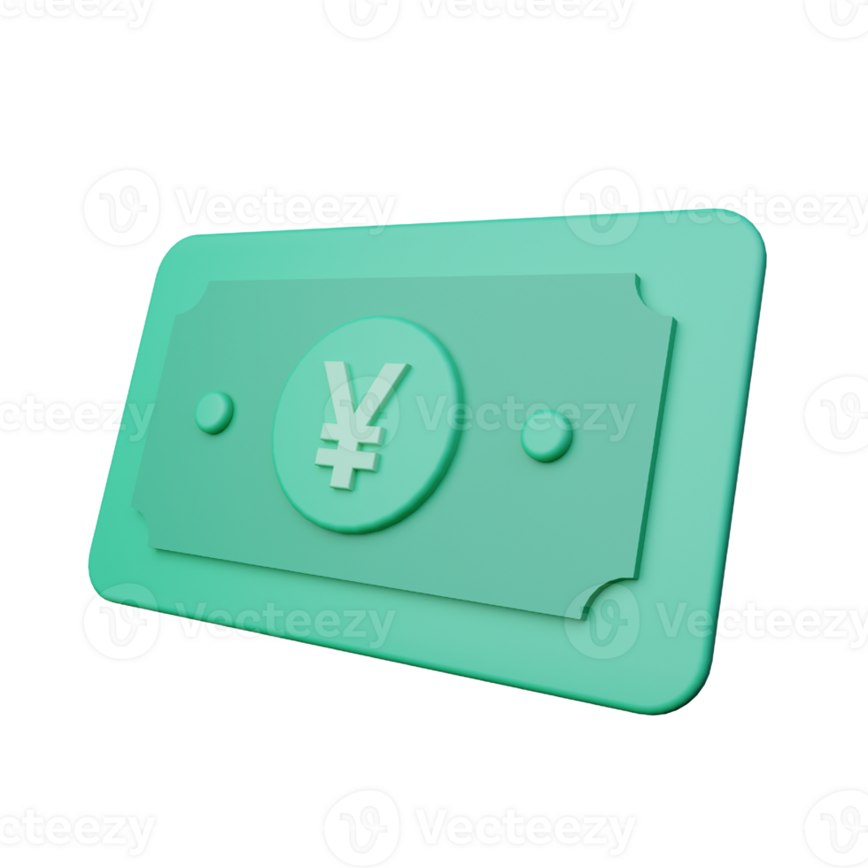 3d Render Yen Icon Illustration png