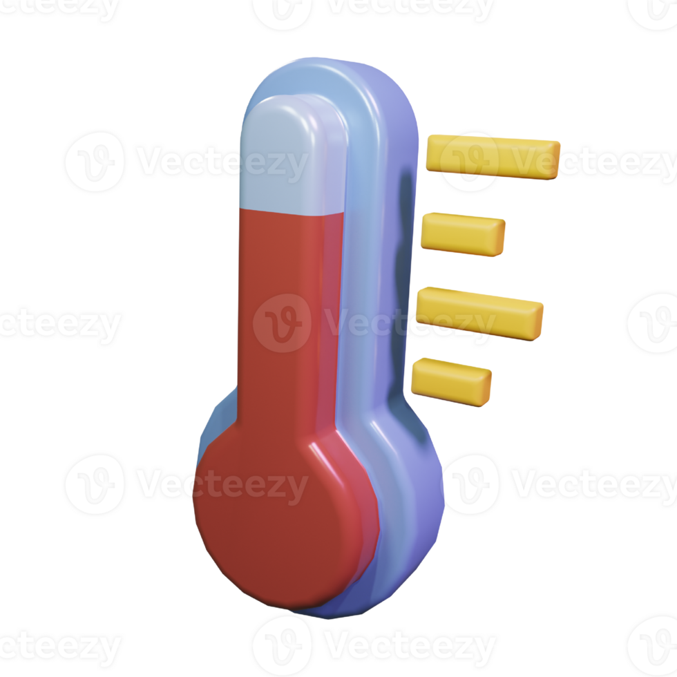 3d Render Thermometer Icon Illustration png