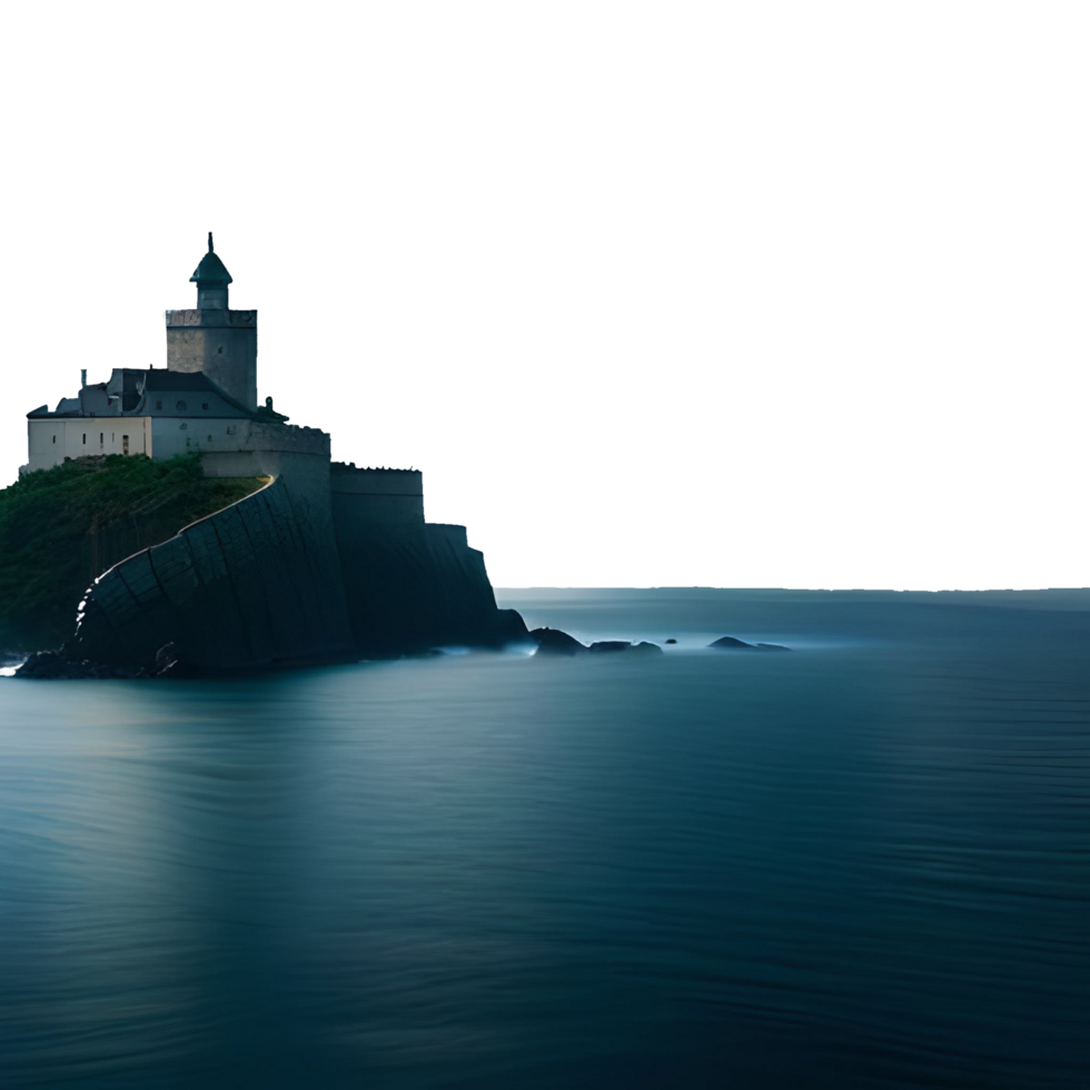 lighthouse in the sea generative with AI png