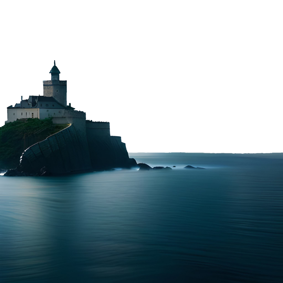 phare dans le mer génératif avec ai png