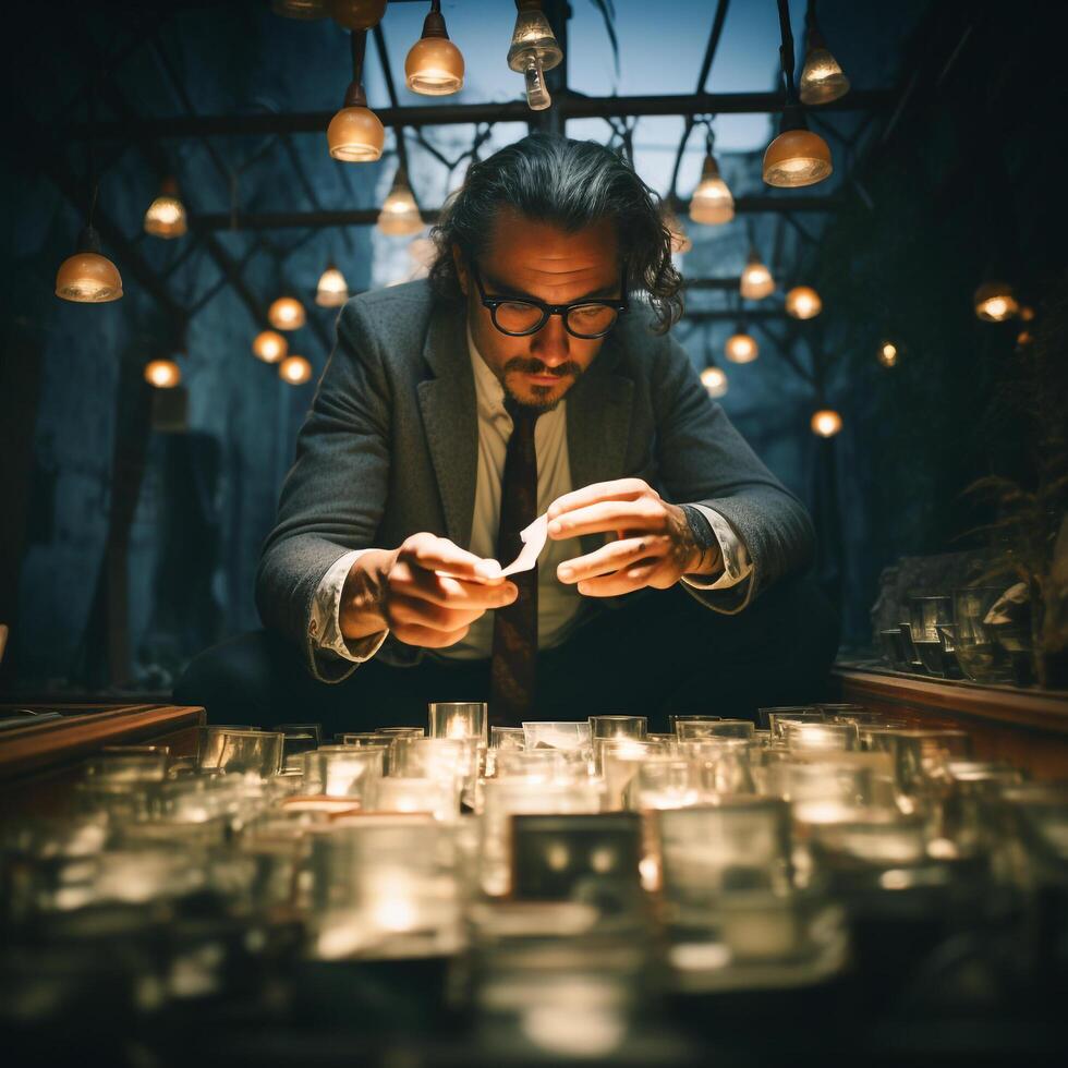 Innovative Businessman Embracing Technology A Modern Entrepreneur at the Forefront of Creative Solutions, photo