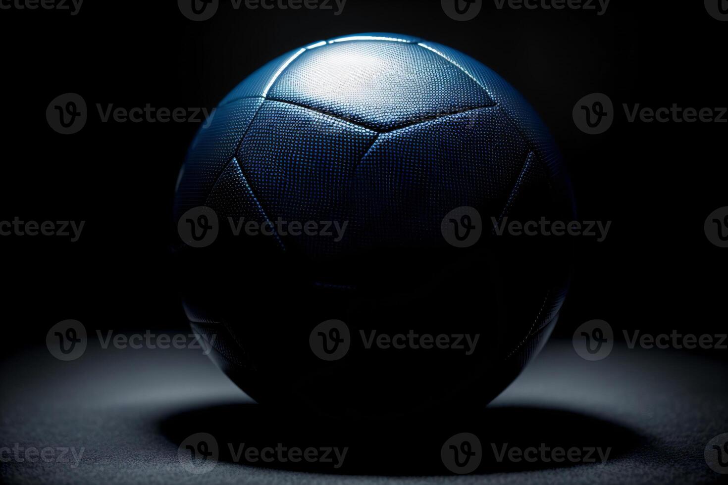 A Close Up Of A Volleyball Ball On A Black Background. photo