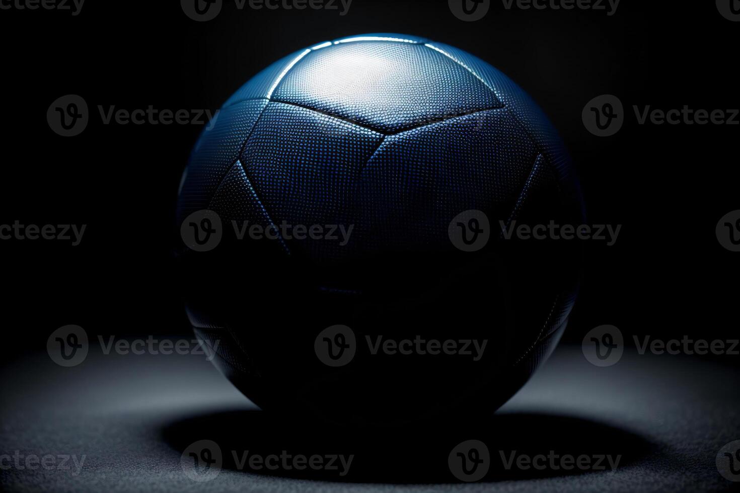 A Close Up Of A Volleyball Ball On A Black Background. AI Generated photo