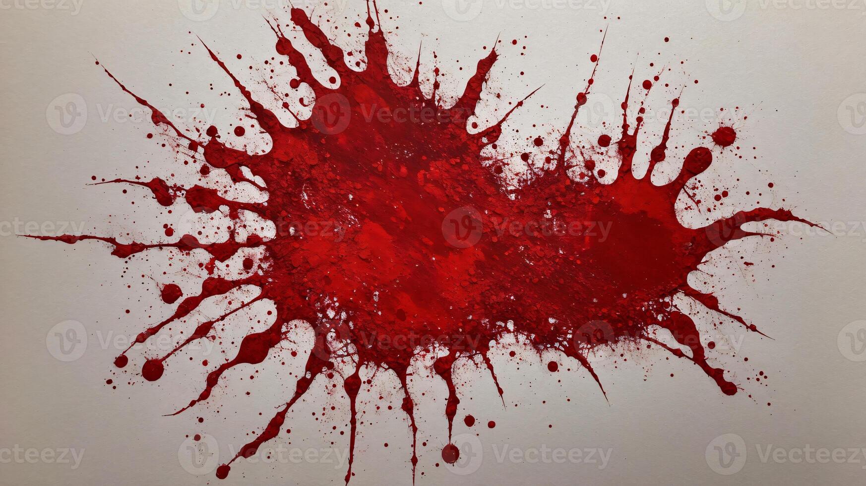 A Red Paint Splattered On A White Background. AI Generated photo