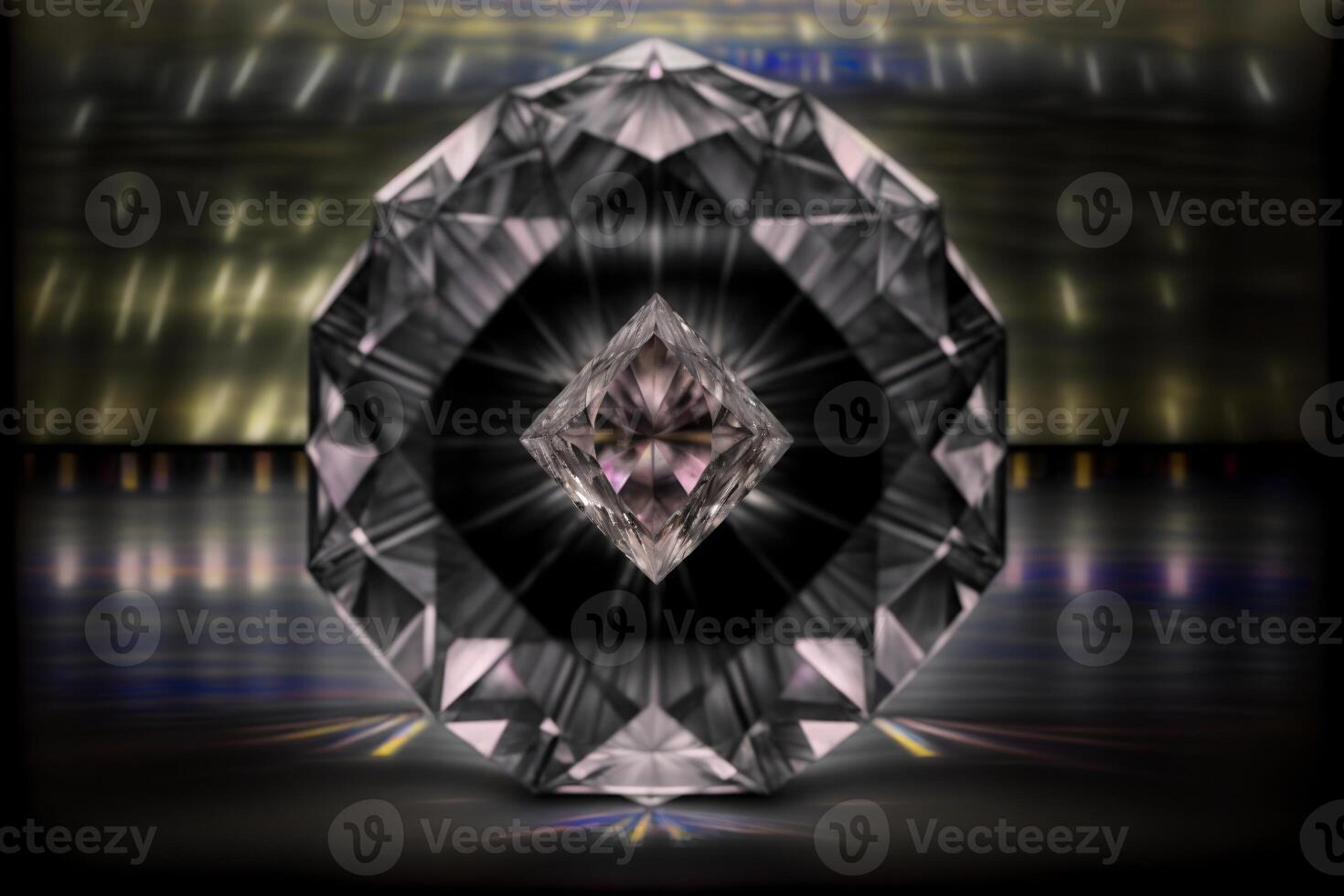 A Picture Of A Diamond In The Middle Of A Picture. photo