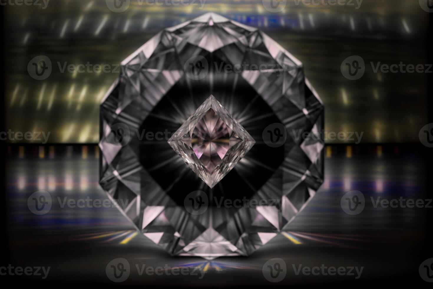 A Picture Of A Diamond In The Middle Of A Picture. AI Generated photo