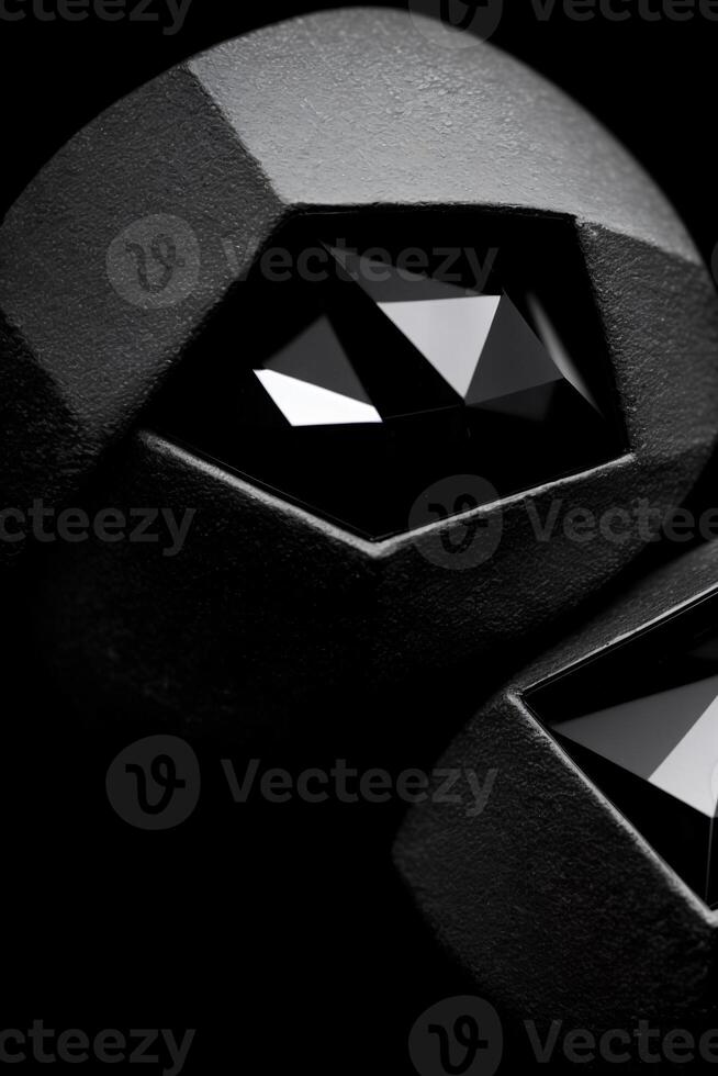 A Black And White Photo Of A Pair Of Diamonds. AI Generated