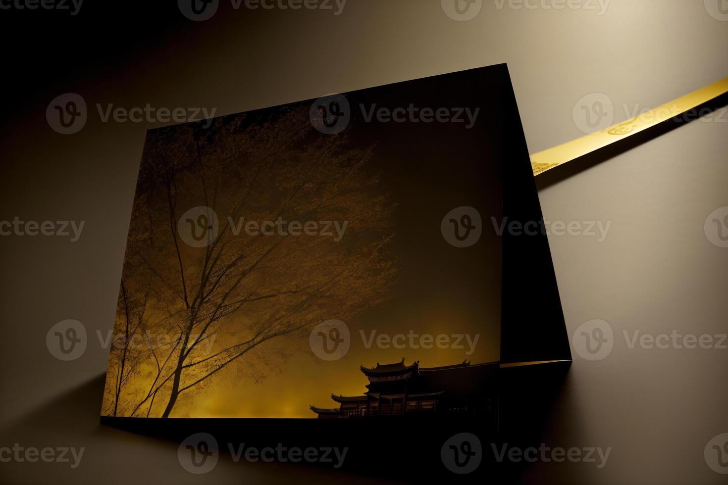 A Picture Of A Tree On A Wall. photo