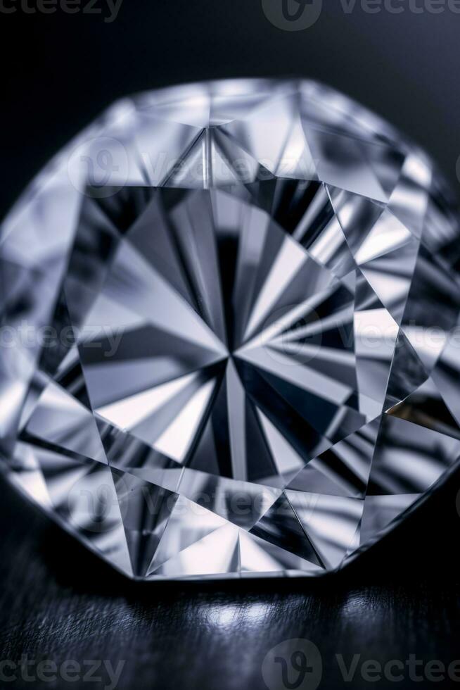 A Close Up Of A Diamond On A Table. AI Generated photo