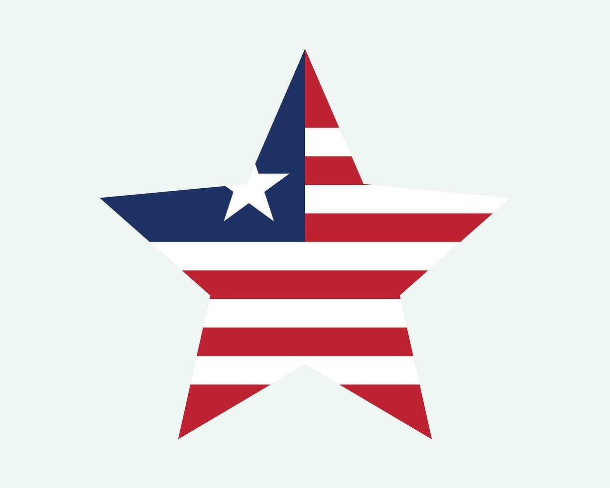 Liberia Star Flag vector