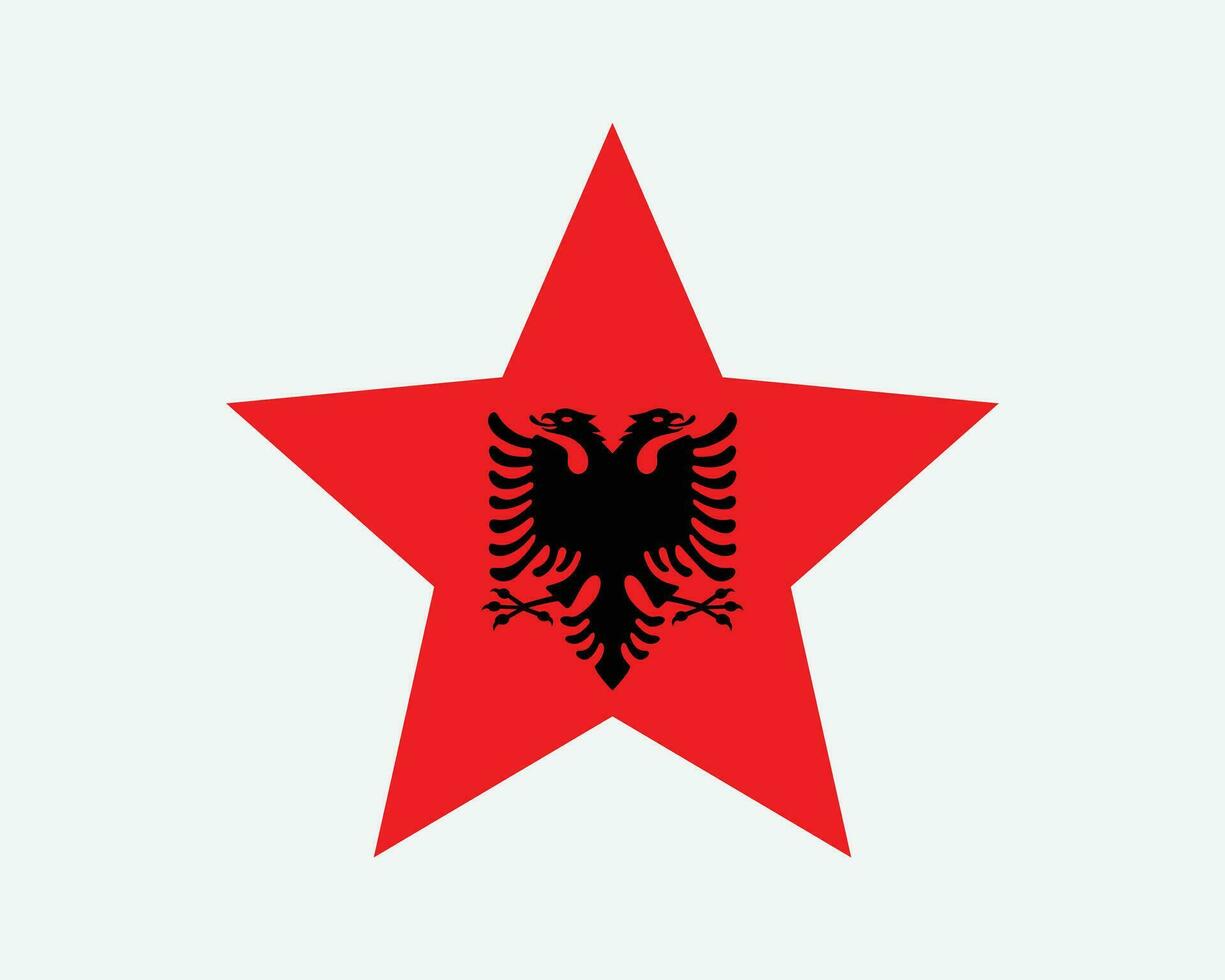 Albania estrella bandera vector