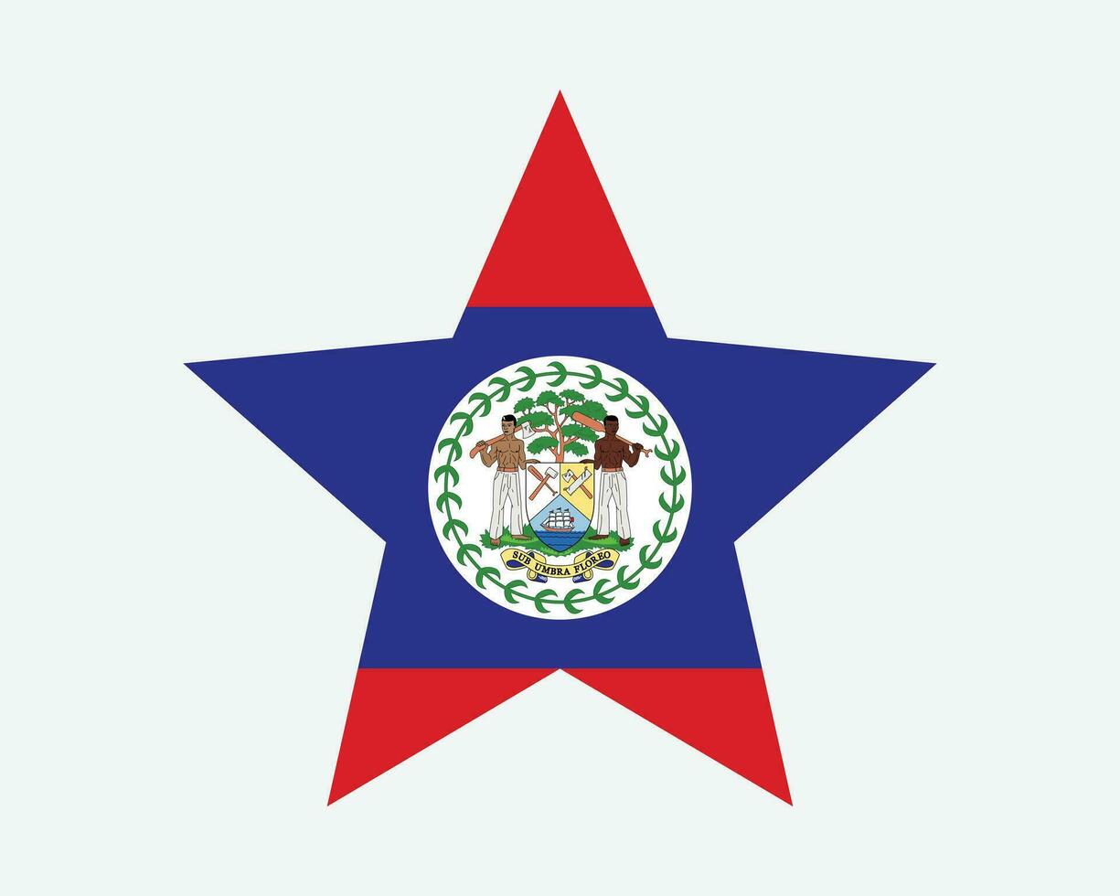 Belize Star Flag vector