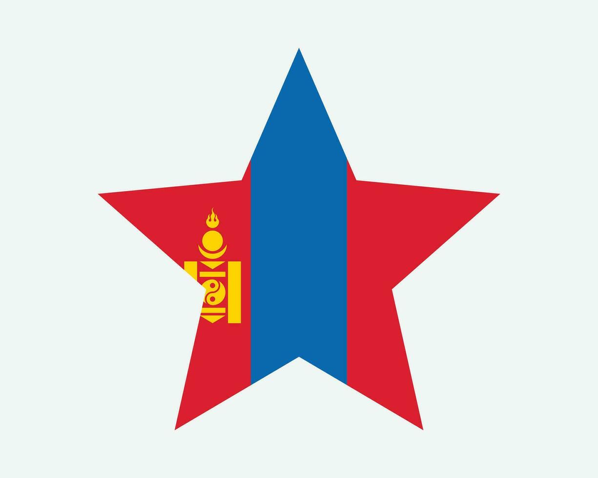 Mongolia Star Flag vector