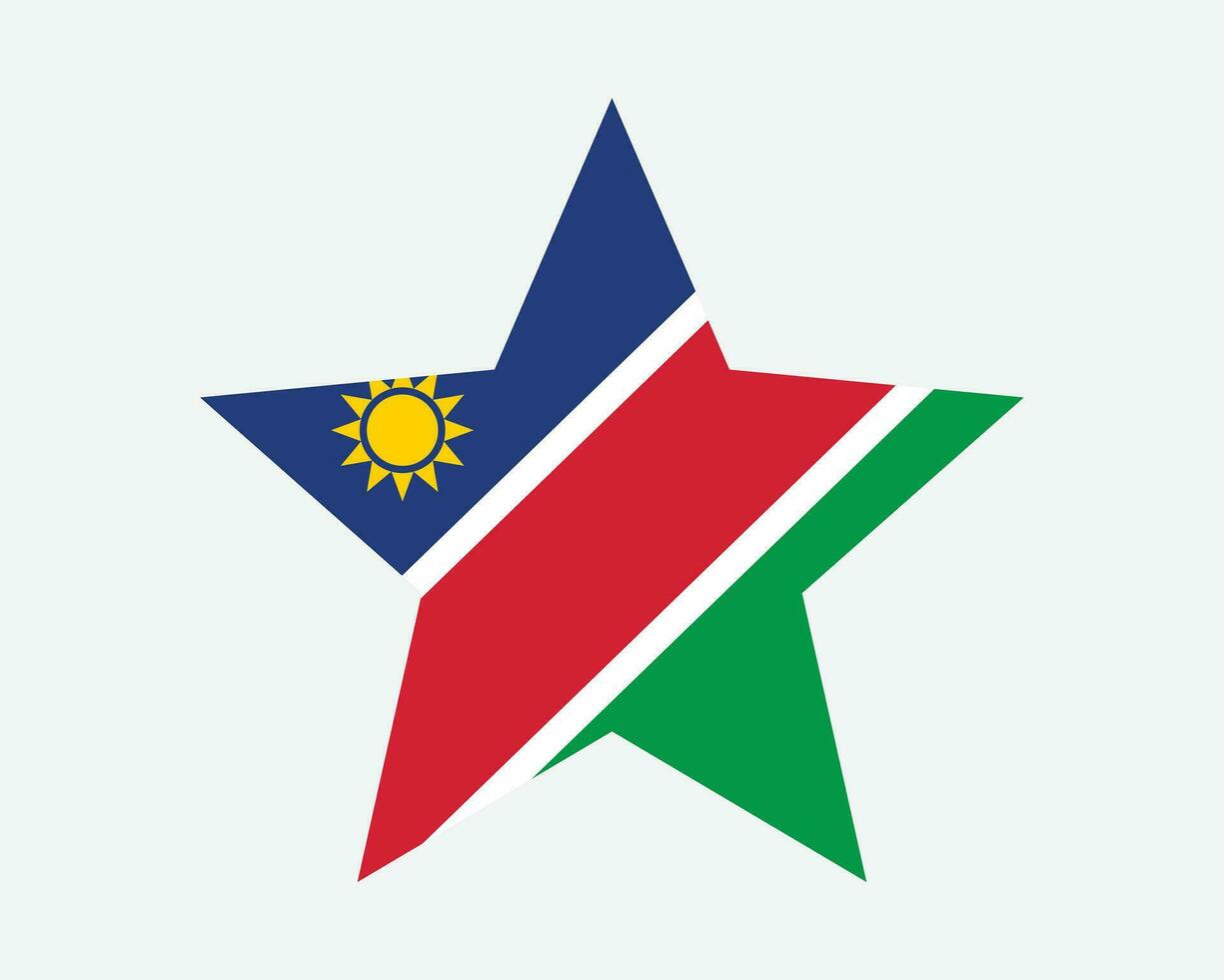 Namibia estrella bandera vector