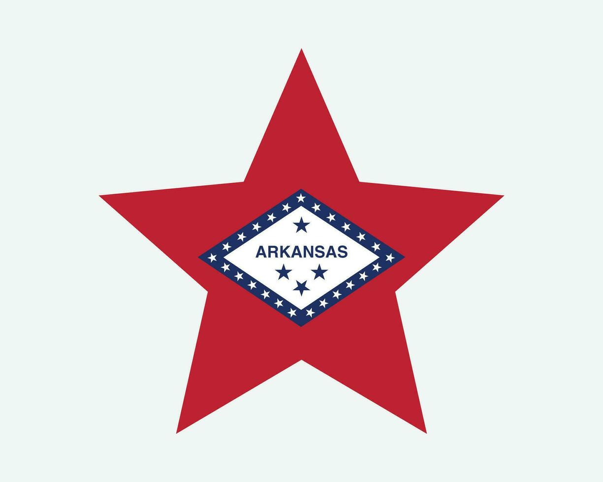 Arkansas USA Star Flag vector