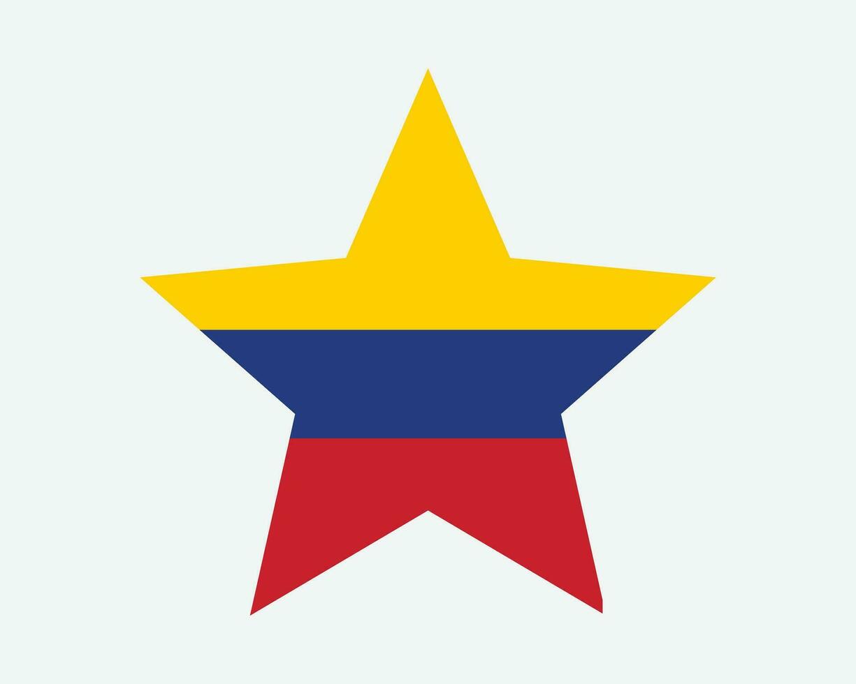 Colombia Star Flag vector