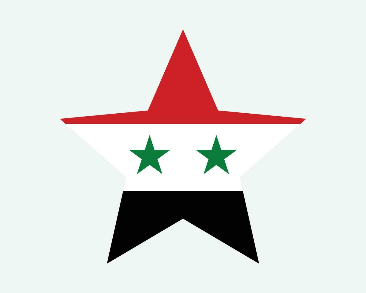 Syria Star Flag vector
